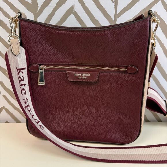 Kate Spade Hudson Colorblock Messenger Bag in Cherry Juice - Picture 4 of 11